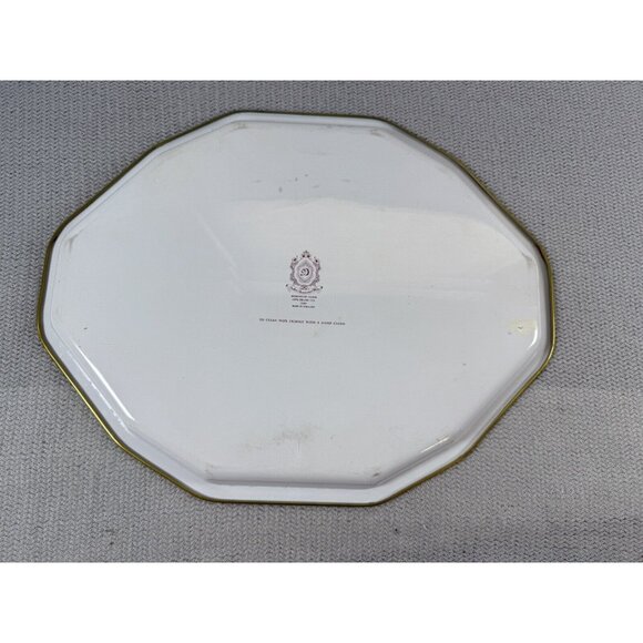 Vintage 17" Daher Decorated Ware England Asian‎ Pagoda River Scene Tray - Picture 5 of 7